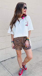 Fierce & Flirty Satin Track Shorts