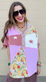 Starlit Bloom Gauze Top