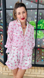 Love in Bloom Silk Pajama Set