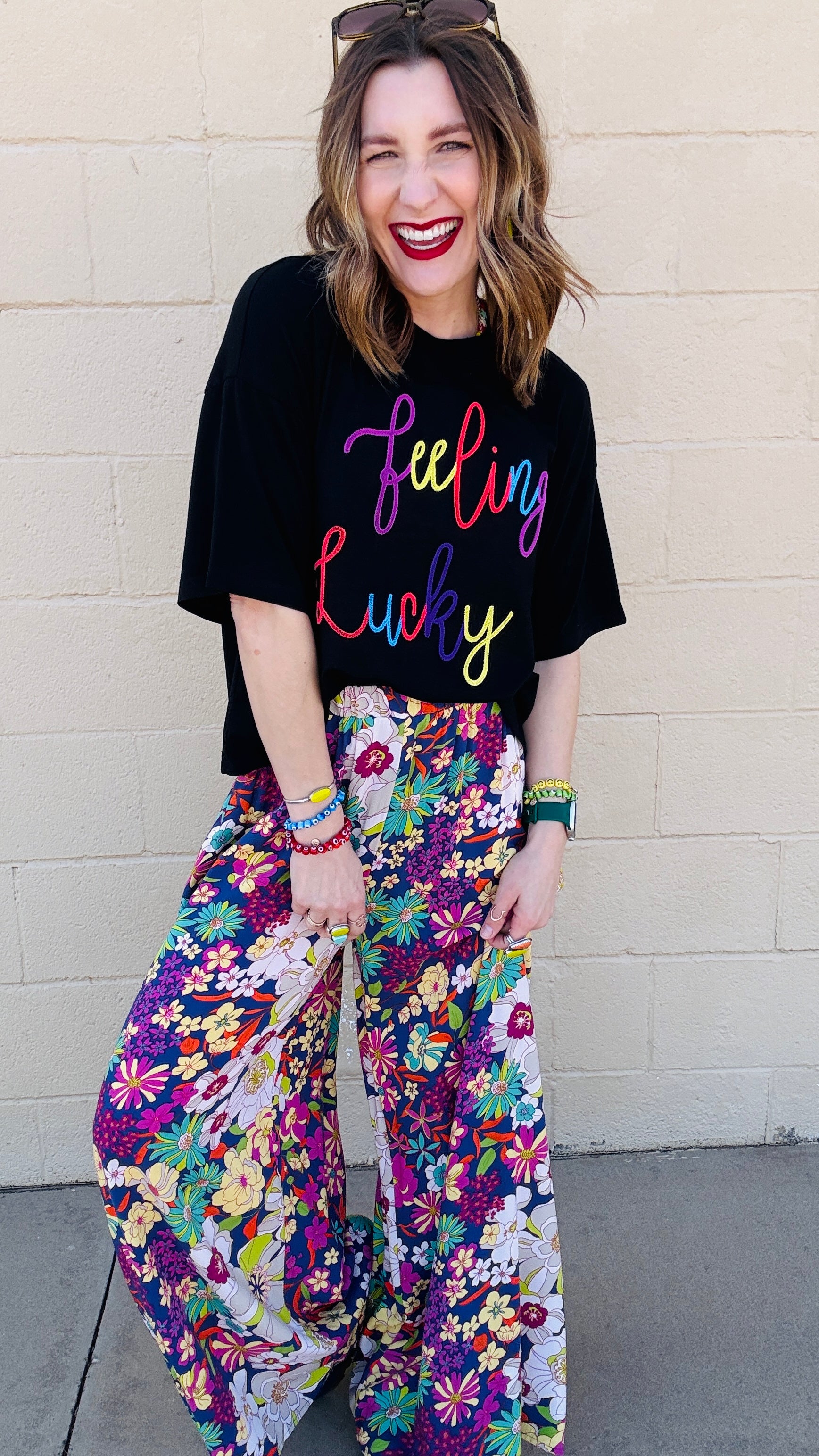 Garden Party Floral Wide Leg Pant