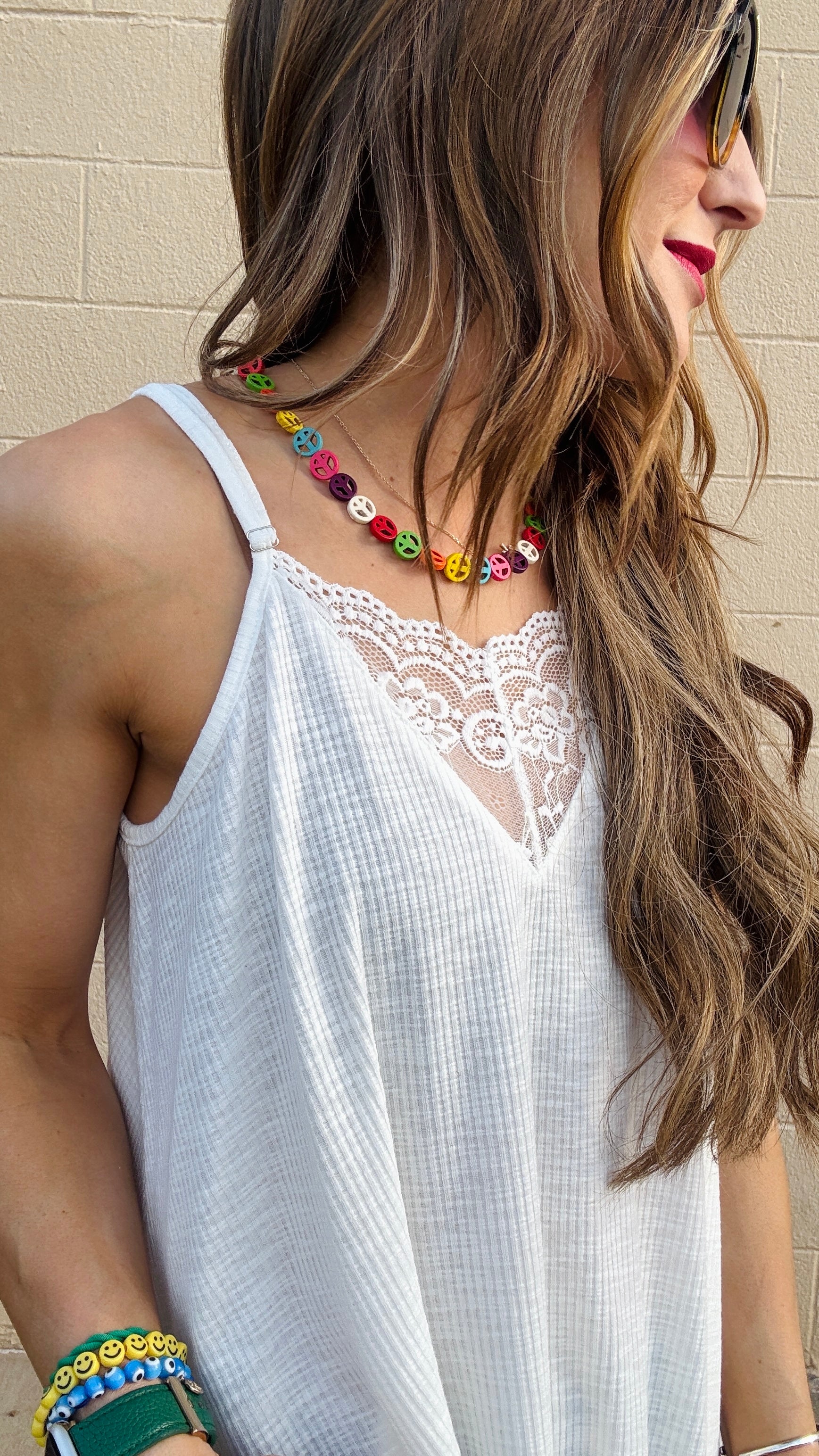 Lace Inset Dream Tank - Ivory