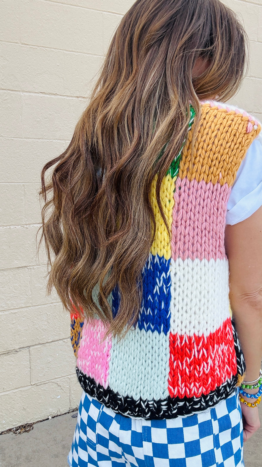 Prism Patchwork Tie-Front Vest
