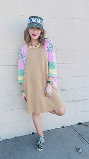 Color-Block & Bloom T-Shirt Dress