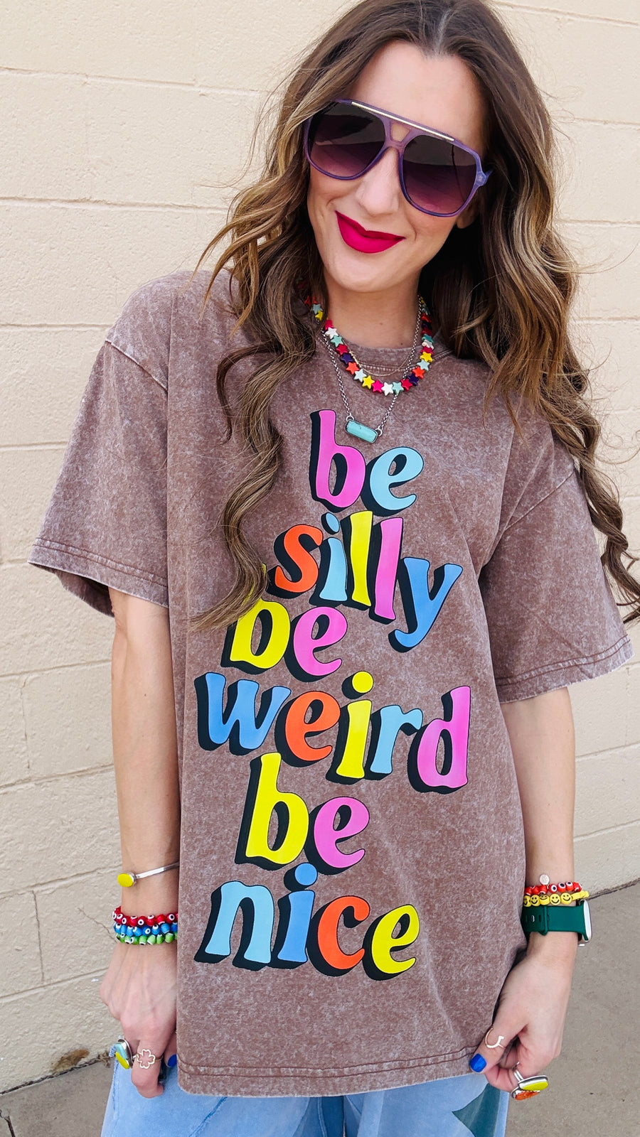 Be You Acid Wash Tee
