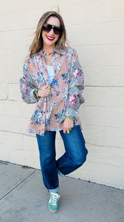 Heidi Antique Floral Print Blouse