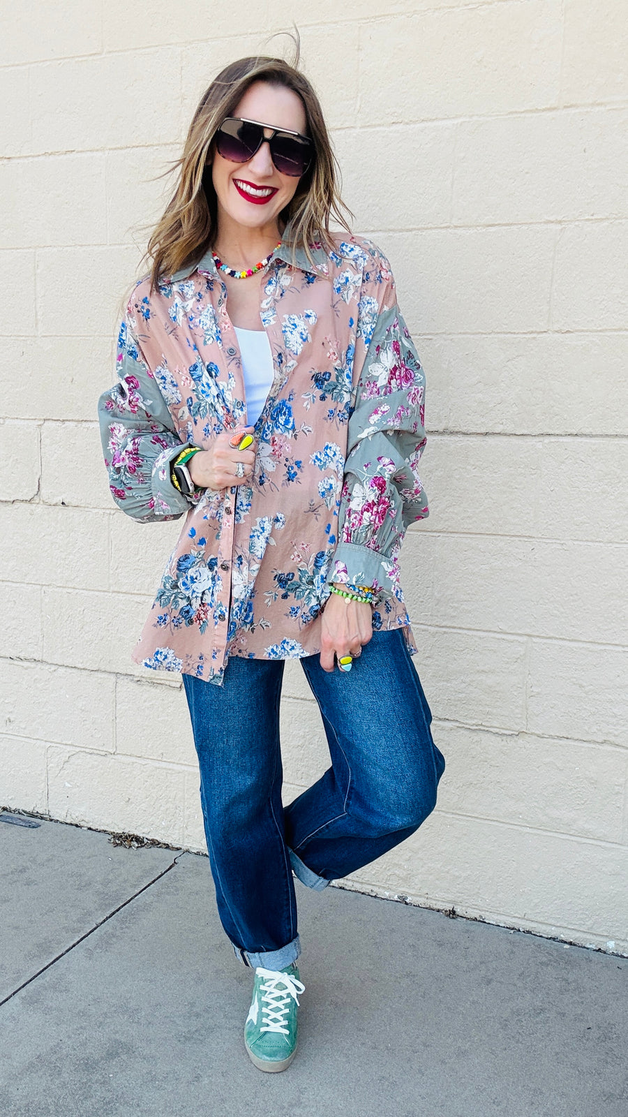 Heidi Antique Floral Print Blouse
