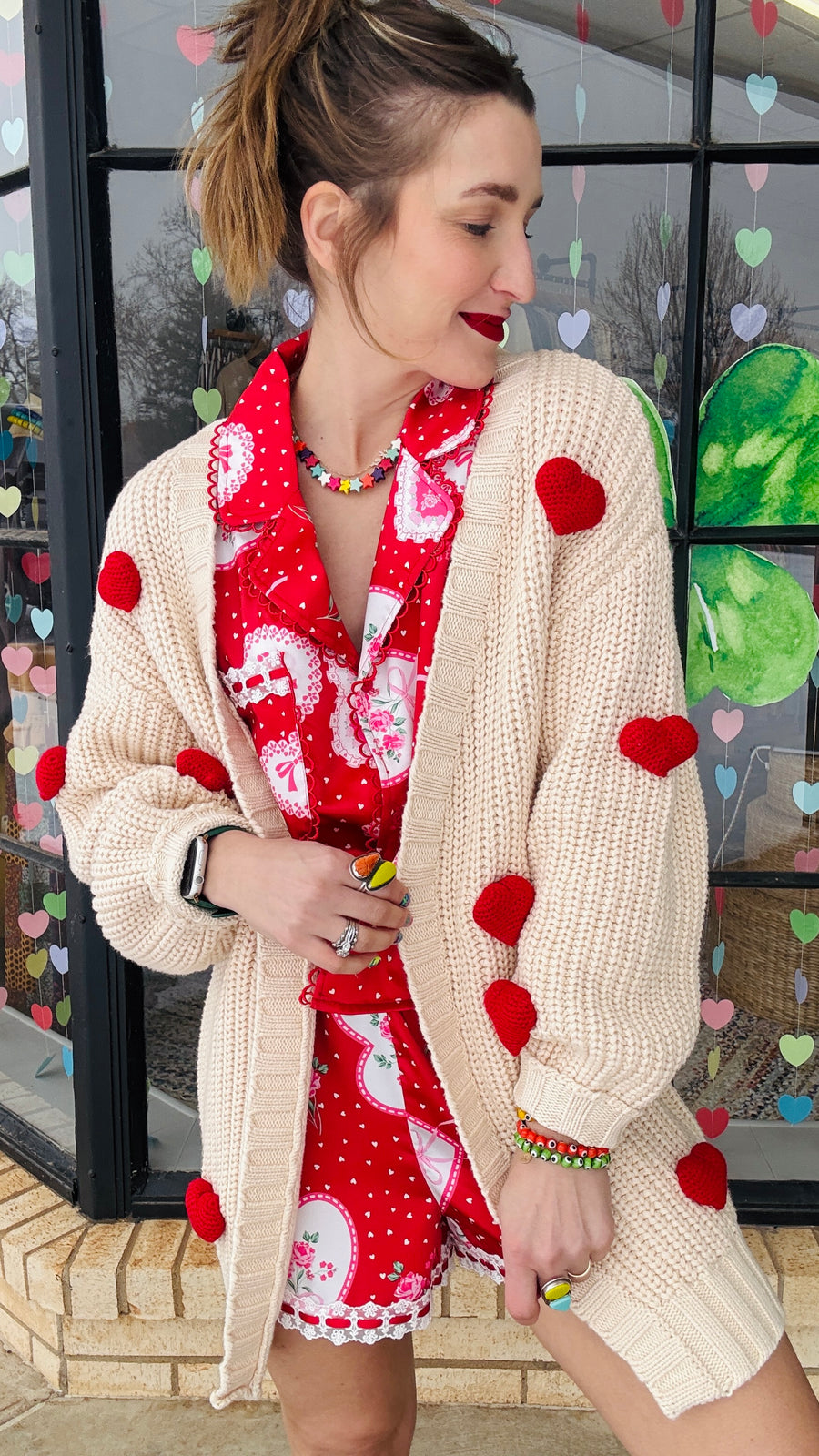 Wrapped in Love Heart Detail Cardigan