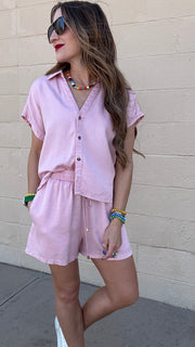 Sun Chaser Mineral Washed Set - Light Pink