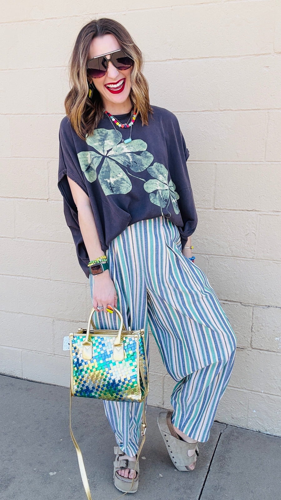 Sundrenched Striped Pants