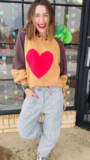 Winter Love Knit Sweater- Camel