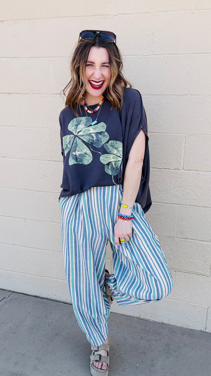 Sundrenched Striped Pants