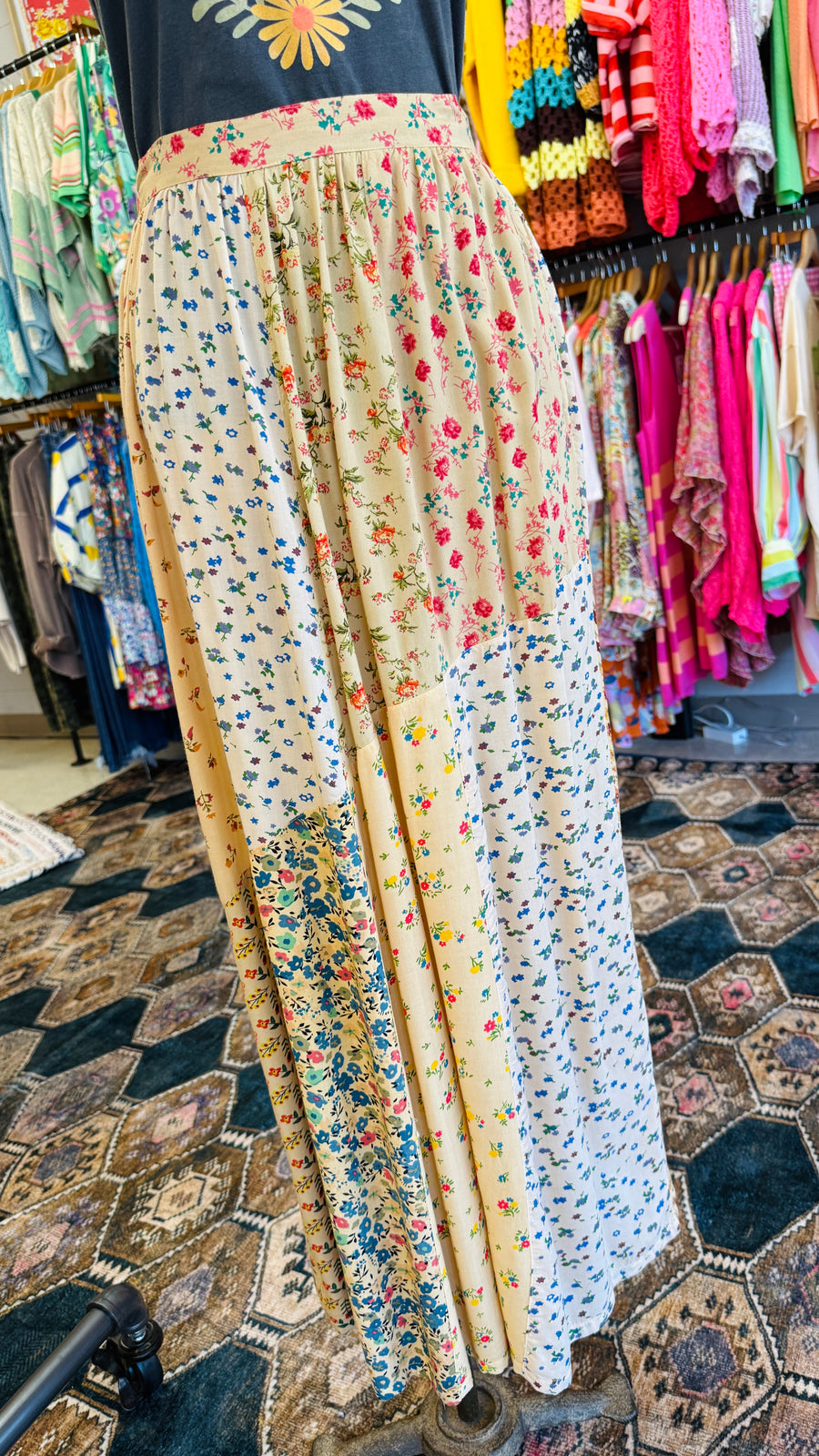 Serene Patchwork Maxi Skirt