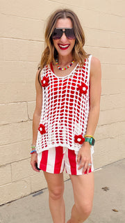Roselle Crochet Top