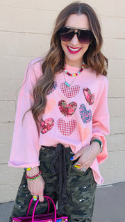 Blushing Hearts Sweatshirt