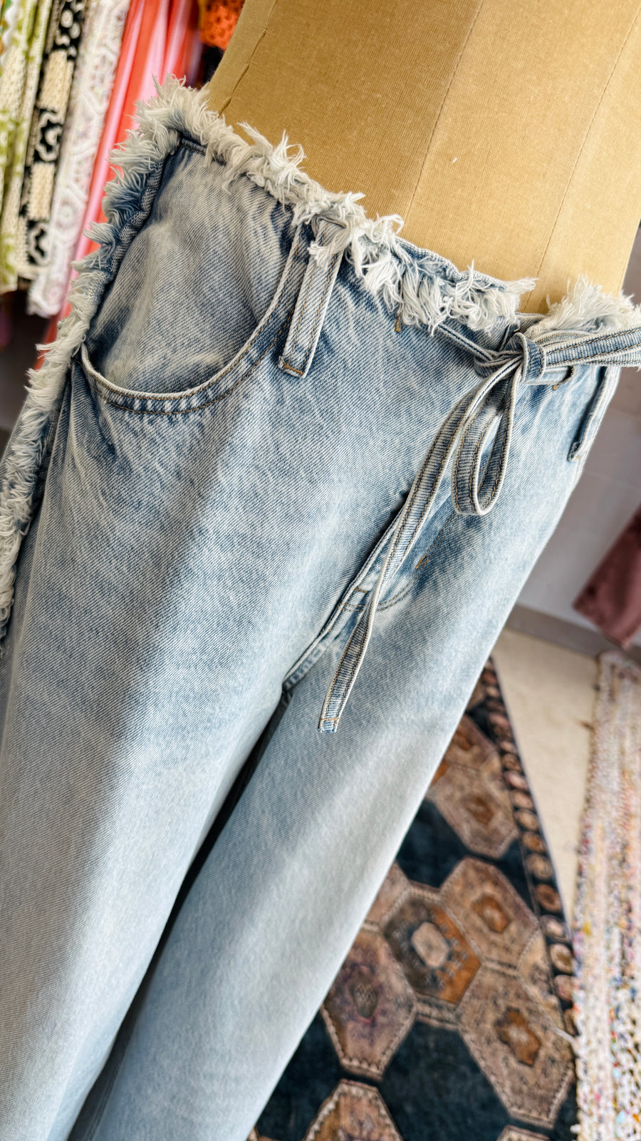 Blue Haze Frayed Jeans