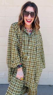 Lucky Charm Flowy Plaid Set