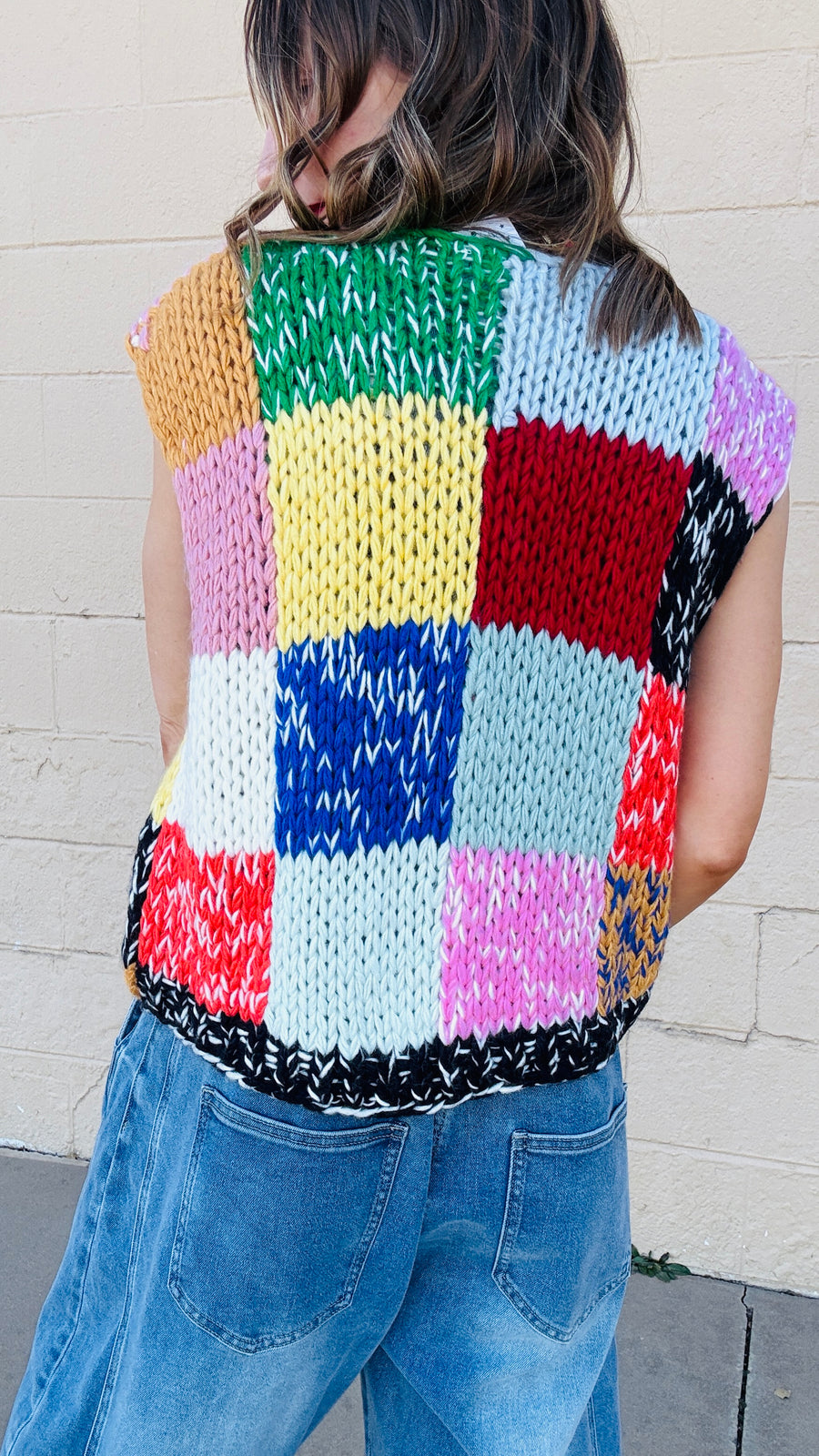 Prism Patchwork Tie-Front Vest