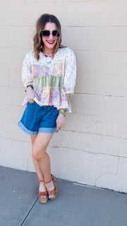 Garden Whimsy Tiered Top