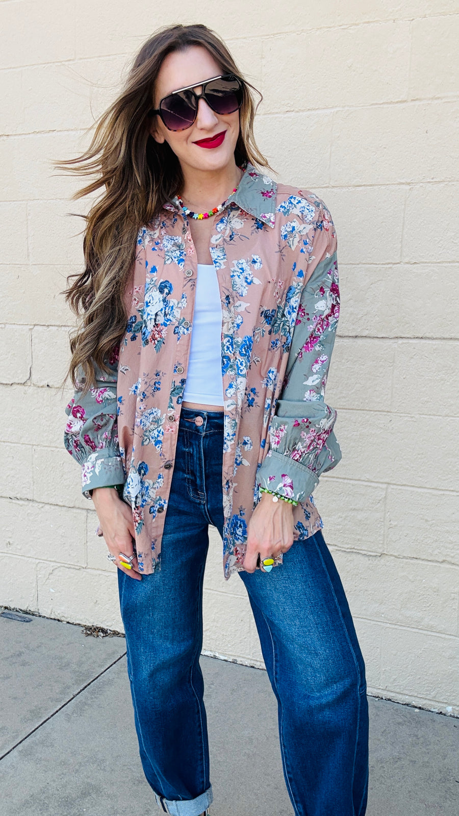Heidi Antique Floral Print Blouse