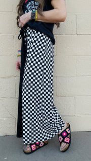 Checkmate Half & Half Pants- Black & White