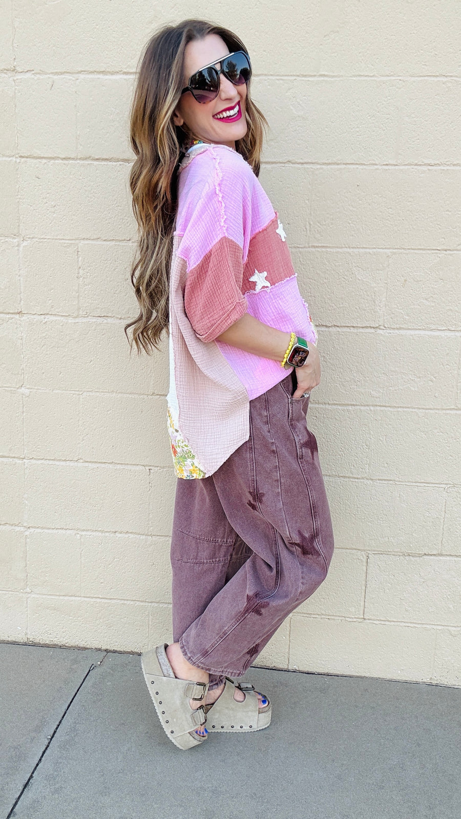 Starlit Bloom Gauze Top