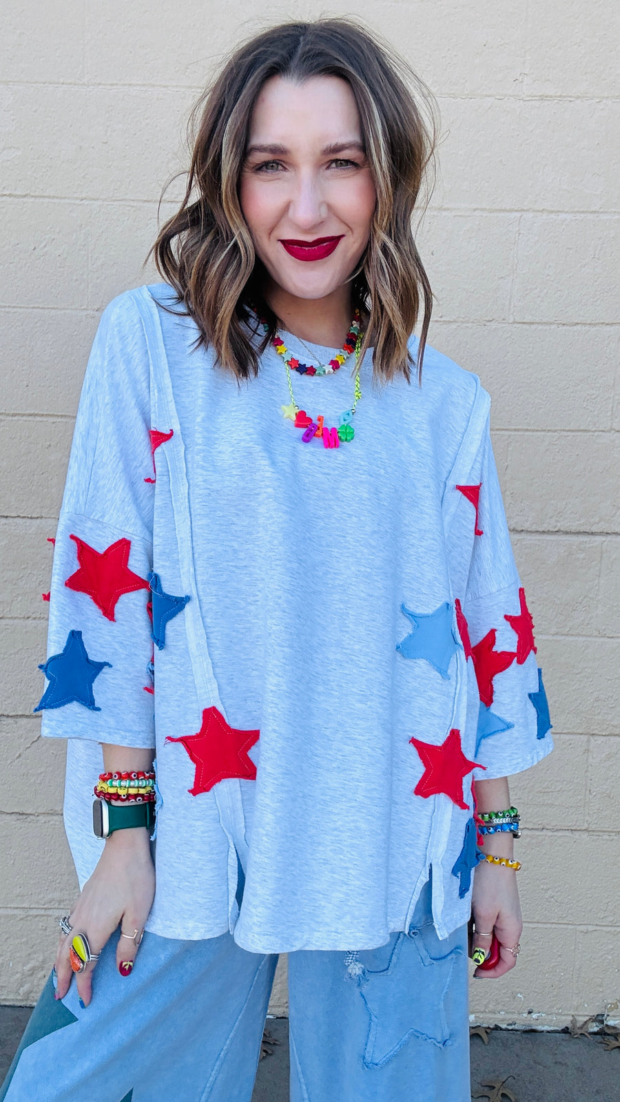 Shoot for the Stars Patchwork Tee