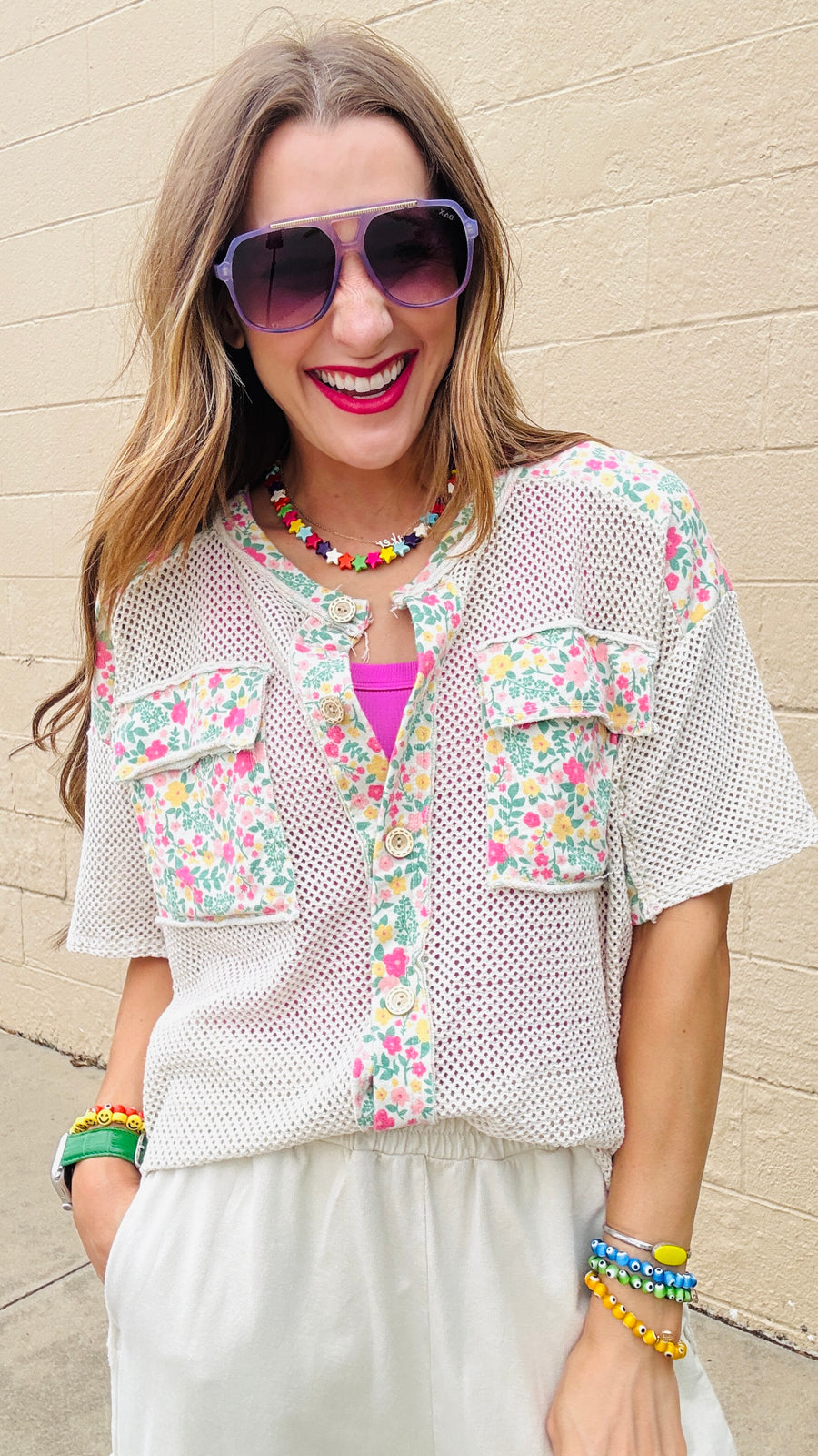 Sun Meadow Waffle Weave Shirt
