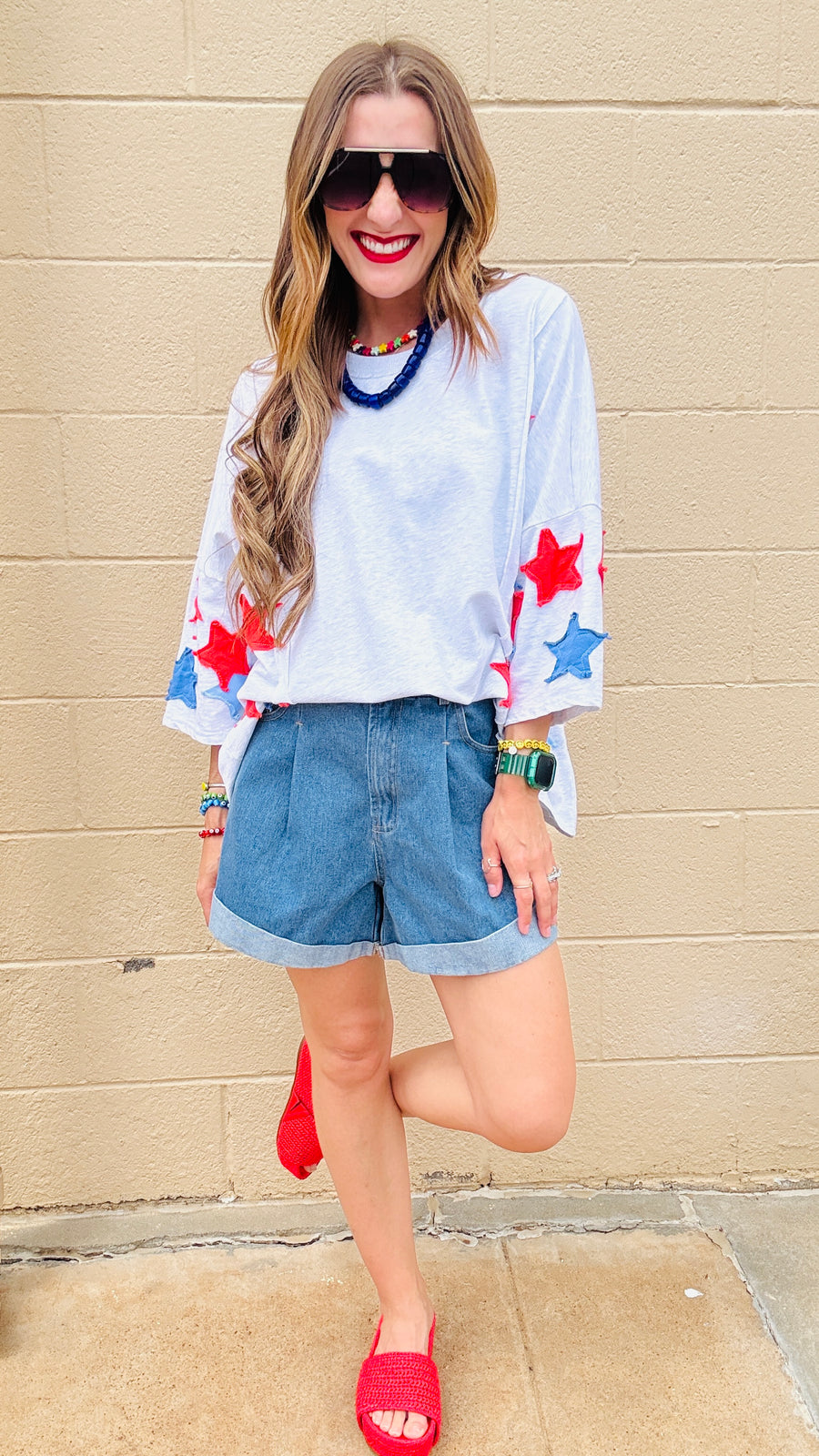 Shoot for the Stars Patchwork Tee