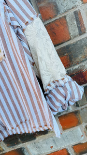 Savannah Bloom Striped Shirt