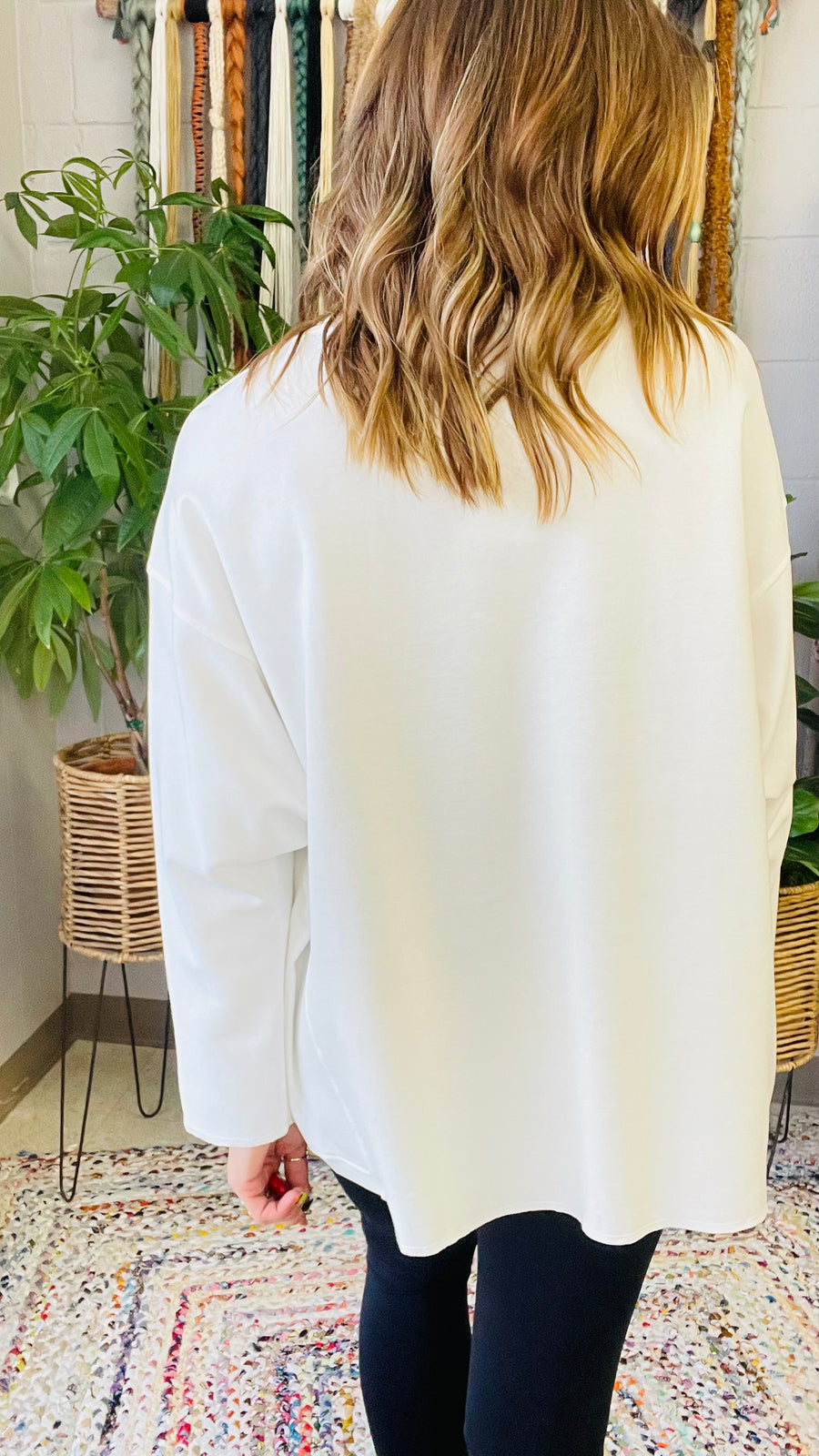 Back To The Basics Long Sleeve Top- White