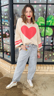 The Love Game Oversized Heart Top