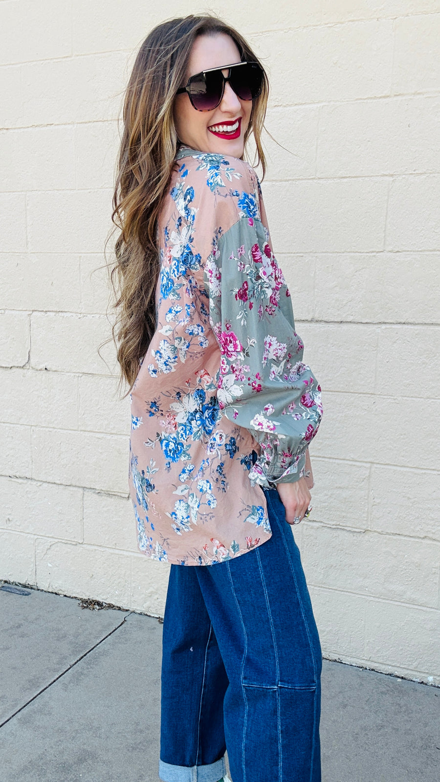 Heidi Antique Floral Print Blouse