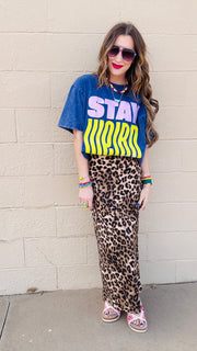 Stay Weird Acid Wash Tee