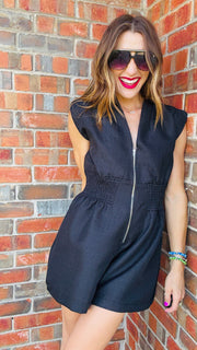 Power Move Textured Romper