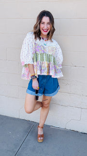 Garden Whimsy Tiered Top