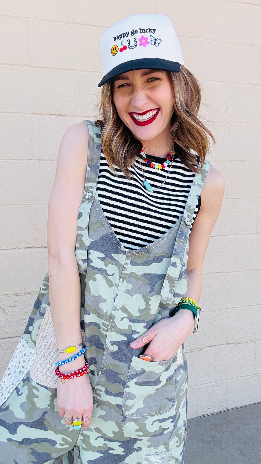 Free Spirit Patchwork Overalls- Camo