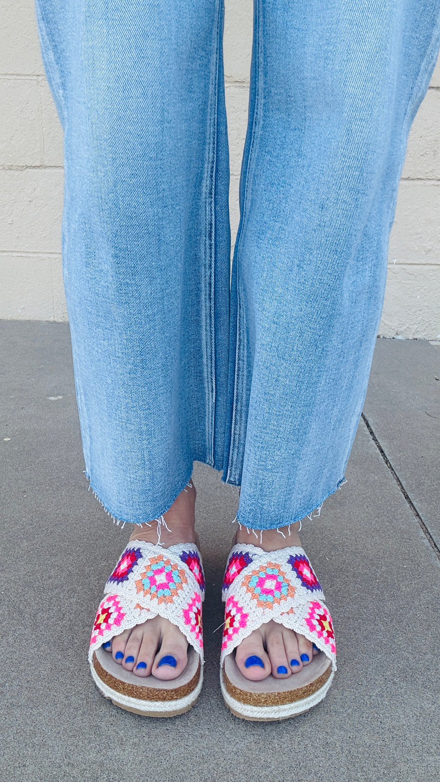 Tacoma Crochet Sandal in Sand Multi