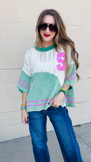 Vintage Varsity Lace Top
