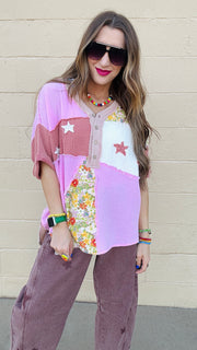 Starlit Bloom Gauze Top