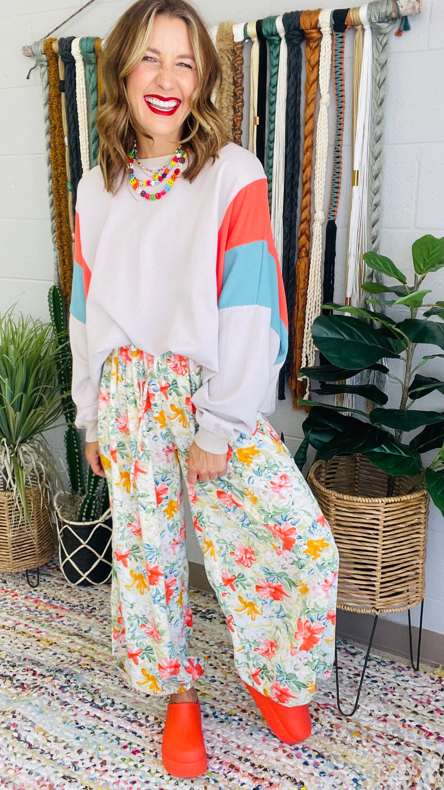 For The Love Of Florals Pleated Jogger