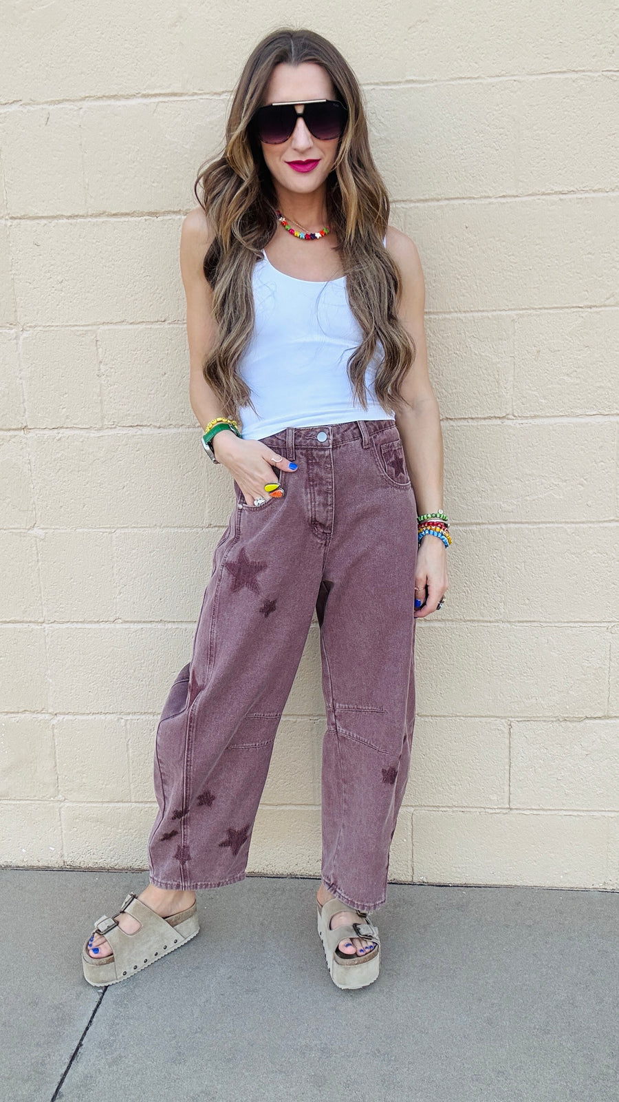 Starry Vintage Barrel Jeans