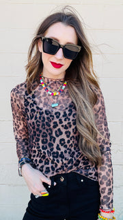 Fierce Allure Leopard Top-Brown