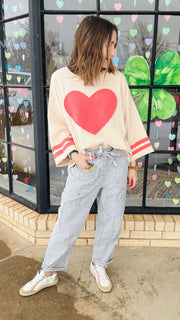 The Love Game Oversized Heart Top