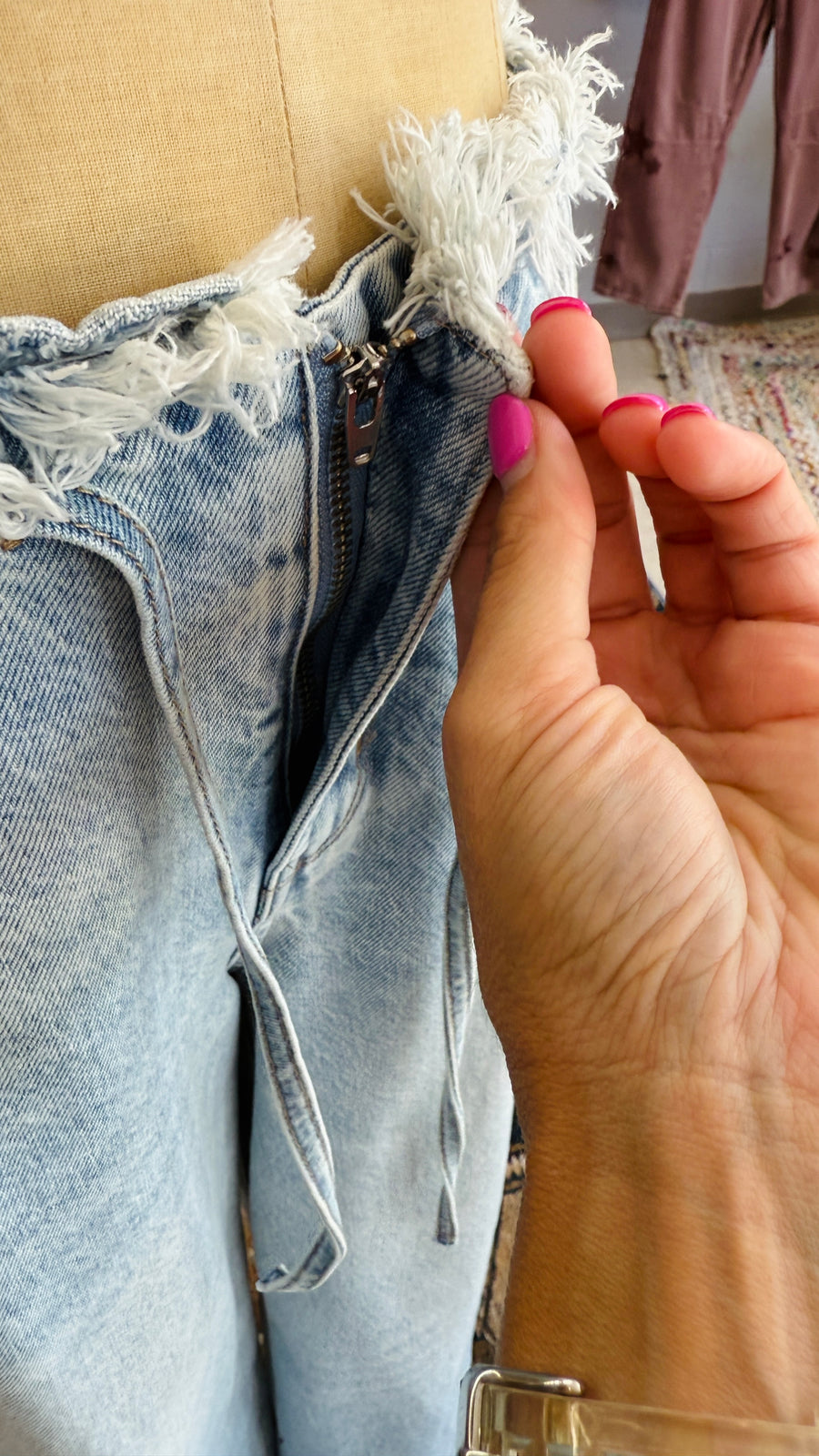 Blue Haze Frayed Jeans