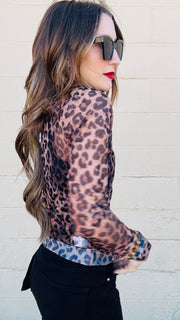 Fierce Allure Leopard Top-Brown