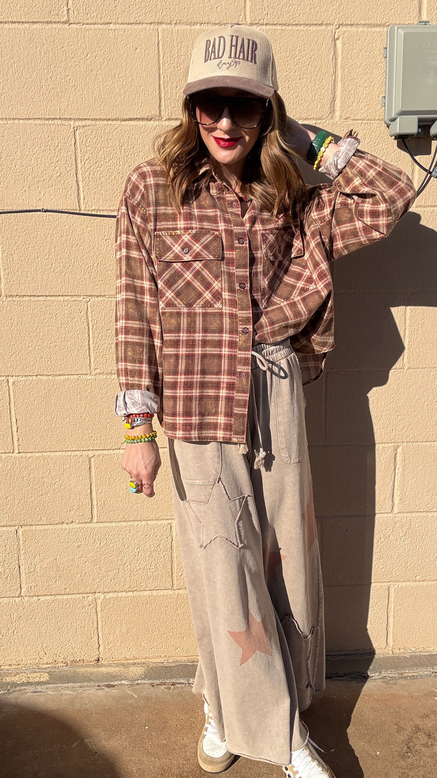 Feels Like Fall Classic Flannel- Brown