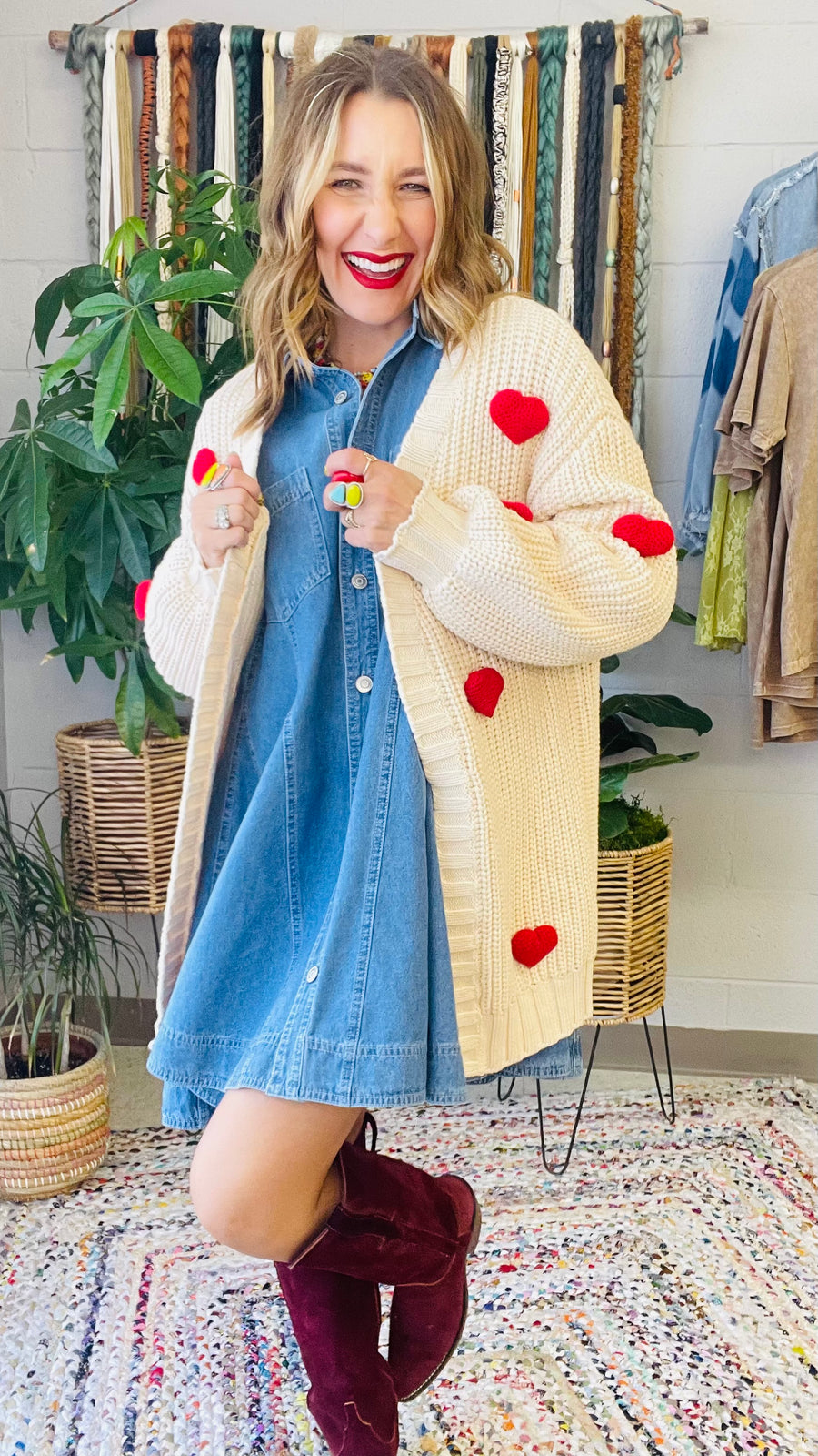 Wrapped in Love Heart Detail Cardigan