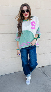 Vintage Varsity Lace Top