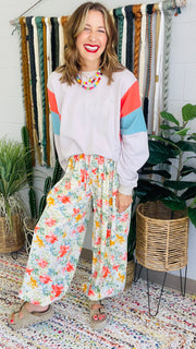 For The Love Of Florals Pleated Jogger