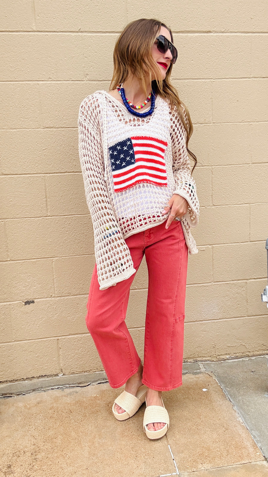 Stars & Stripes Crochet Hoodie